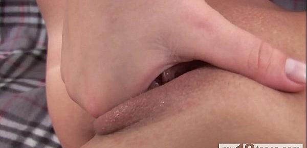  MY18TEENS - Babe Fingering Wet Pussy and Masturbate Anal after Photoshoot